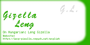 gizella leng business card